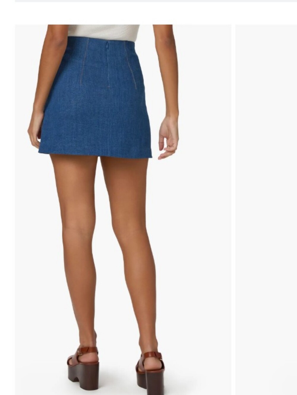 NWT PAIGE Racquel Denim Mini Skirt Size 4 - Picture 8 of 9